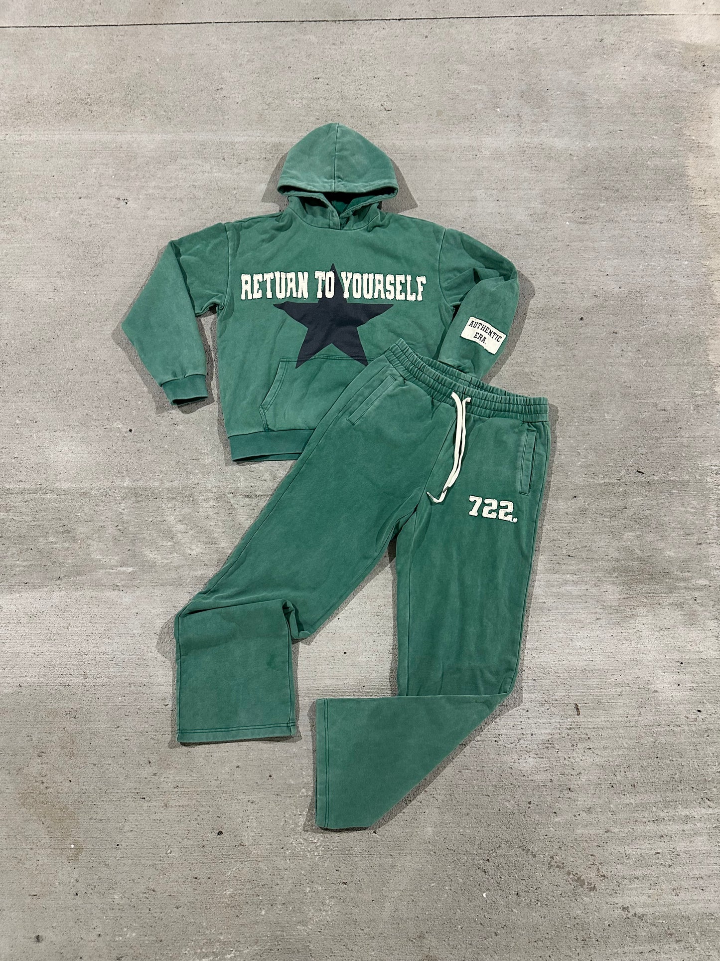 “Return to yourself” green hoodie