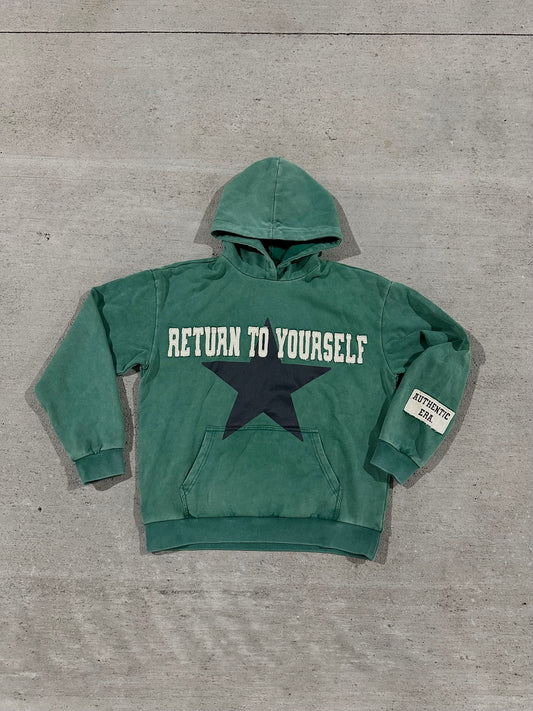 “Return to yourself” green hoodie